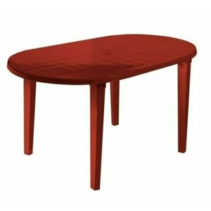 Стол разборный пластиковый красный 140x80x71 см