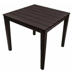 Стол садовый квадратный "Прованс", 83х83х82 см, пластиковая мебель, кофейный столик для дачи, цвет шоколад