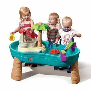 Столик для игр с водой Step-2 «Тропики 2»крафт) для детей от 1.5 лет, 107.3 x 76.2 x 68.6 см, бассейн 26.5 л воды, вес 8.8 кг