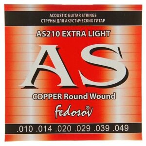 Струны COPPER Round Wound Extra Light (010-049, 6-стр, медная навивка на граненом керне) 1453104