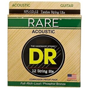 Струны для 12-струнной акустической гитары DR RPL-10/12 (10-48) Rare