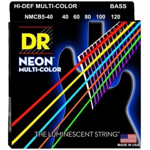 Струны для 5 ти струнной бас гитары DR String NMCB5-40
