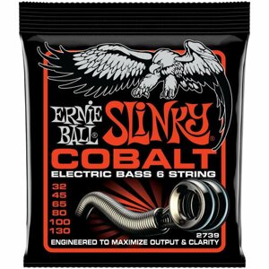 Струны для 6-струнной бас-гитары Ernie Ball 2739 Cobalt Slinky