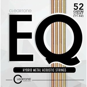 Струны для акустической гитары Cleartone EQ Hybrid Metal Custom Light 7811 11-52