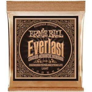 Струны для акустической гитары ERNIE BALL 2548 Everlast Coated Phosphor Bronze Light 11-52