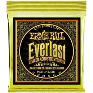 Струны для акустической гитары ERNIE BALL 2556 Everlast Coated 80/20 Bronze Medium Light 12-54