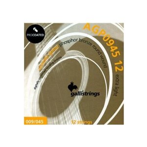 Струны для акустической гитары Galli Strings AGP0945-12