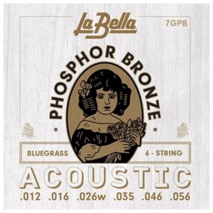 Струны для акустической гитары La Bella 7GPB Phosphor Bronze Bluegrass 12-56
