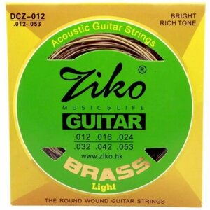 Струны для акустической гитары Ziko DCZ-012 Light 12-53 - Ziko