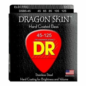 Струны для бас-гитары DR Dragon Skin DSB5-45 45-125