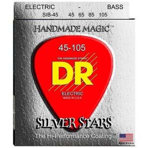 Струны для бас-гитары DR string SIB-45 - silver STARS