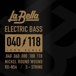 Струны для бас-гитары La Bella RX-N5A RX Nickel 40-118