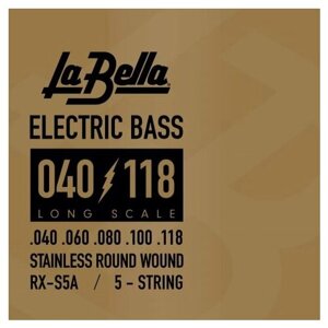 Струны для бас-гитары La Bella RX-S5A RX Stainless 40-118