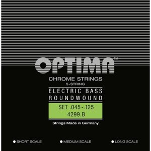 Струны для бас-гитары Optima Bass Guitar Chrome 4299. B 45-125
