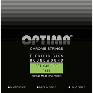 Струны для бас-гитары Optima Bass Guitar Chrome 4299. L 45-100