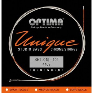 Струны для бас-гитары Optima Bass Guitar Unique Chrome 4409. L 45-105