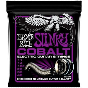 Струны для электрической гитары Ernie Ball Cobalt Power Slinky (11-14-18p-28-38-48), P02720