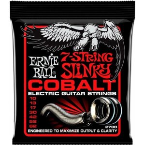Струны для электрической гитары Ernie Ball Cobalt Skinny Top Heavy Bottom 7 (10-13-17-30-42-52-62), P02730