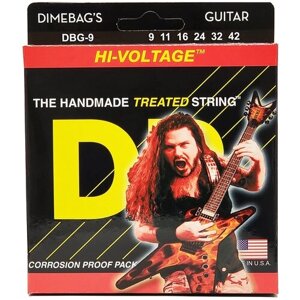 Струны для электрогитары DR DBG-9 Калибр: 9-42, Серия: HI-VOLTAGE,