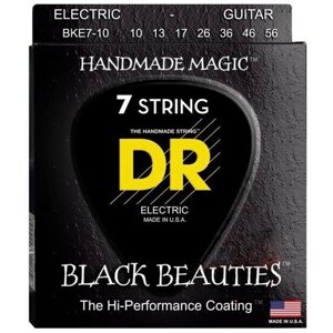 Струны для электрогитары DR string BKE7-10 BLACK beauties