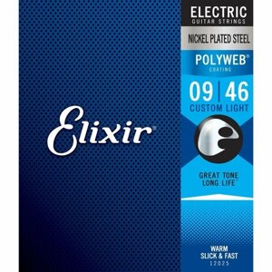 Струны для электрогитары Elixir 12025 PolyWeb Custom Light 9-46, Elixir (Эликсир)