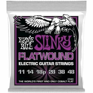 Струны для электрогитары Ernie Ball 2590 Slinky Flatwound Power 11-48