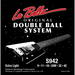 Струны для электрогитары La Bella S942 Double Ball Electric Guitar Extra Light 9-42