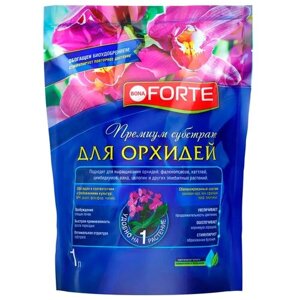 Субстрат BONA FORTE Премиум для орхидей синий, 1 л, 1 кг