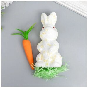 SUI Декор "Кролик в посыпке с морковкой и травкой" набор 15 см