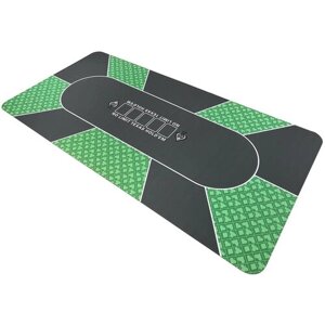Сукно для игры в покер 120 240 см, зеленый/черный