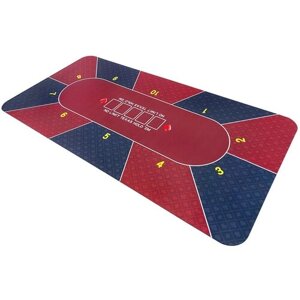 Сукно для игры в покер 90 180 см, бордовый/черный