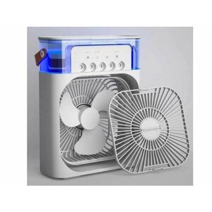 Супер красивый и удобный Настольный вентилятор с Увлажнителем воздуха / цвет белый