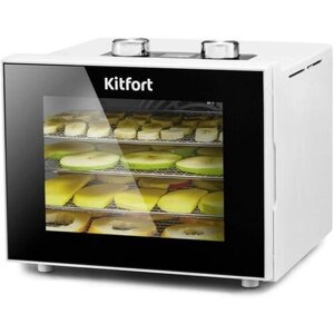 Сушилка для овощей и фруктов Kitfort КТ-1915-1, 340 Вт, 4 яруса, 230х180 мм, белая