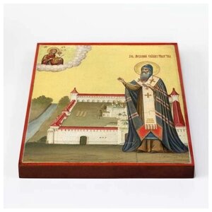 Святитель Арсений, епископ Тверской, икона на доске 20*25 см