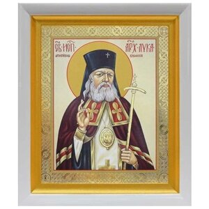 Святитель Лука (Войно-Ясенецкий), архиепископ Крымский (лик № 059), икона в белом киоте 19*22,5 см