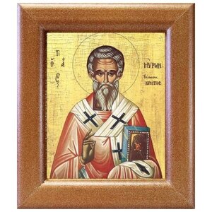 Святитель Мирон, епископ Критский (лик № 185), икона в широкой рамке 14,5*16,5 см