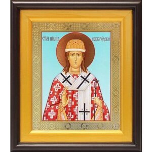 Святитель Никита Новгородский, икона в широком киоте 21,5*25 см