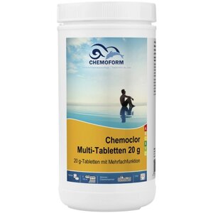 Таблетки для бассейна Chemoform Все-в-одном мульти-таблетки (20 г), 1 л
