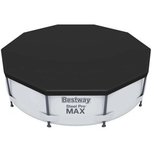 Тент Bestway 58036 d 355см. для каркасных бассейнов и с надувным бортом d 305см, черный