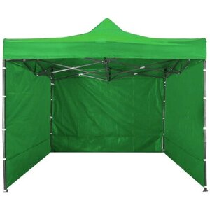 Тент-шатер "Простор" раздвижной 3*3*2,5м, 3 стенки, зеленый