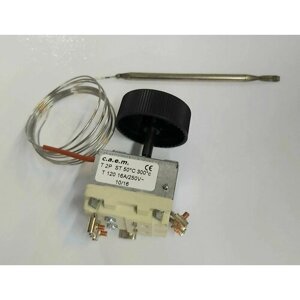 Терморегулятор для духовых шкафов CAEM TU 2P ST LP/2кон. 1,5м/50-300С/M3/ с ручкой