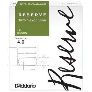 Трость (10 шт. в наборе) D'Addario Reserve DJR1040 натуральный