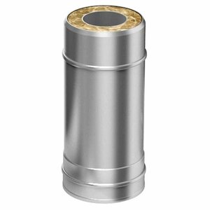 Труба-сэндвич Flue Line L500 d210х150 мм оцинкованная+нержавеющая сталь 0,5+0,5 мм (конденсат)