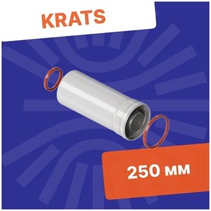 Удлинение коаксиального дымохода 250 мм Krats (кратс)
