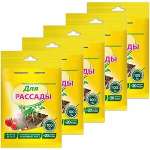 Удобрение для рассады 50 г (5 шт) - формирует иммунитет к заболеваниям. Усиливает устойчивость растений к неблагоприятным погодным условиям.