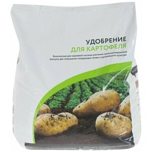 Удобрение органоминеральное для картофеля 5 кг, для обогащения почвы при посадке и перед окучиванием. Препарат обеспечивает картофелю полноценное комп