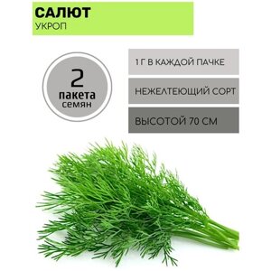 Укроп Салют 2 пакета по 1г семян