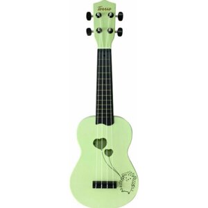 Укулеле TERRIS PLUS HARI - укулеле сопрано, ежик, шарик, зеленый, пластик PLUSHARI/DNT-59121