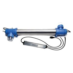 Ультрафиолетовая установка для дезинфекции воды Blue Lagoon UV-C Tech 150000 L Amalgam, подключения DN 63/DN 50/1 1/2" ВР, с датчиком протока 3/4", рекомендованный поток 22 м3/ч