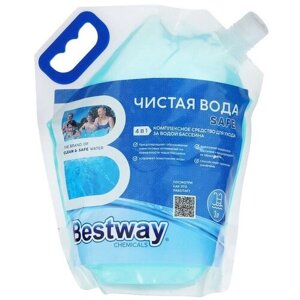 Универсальное жидкое средство дезинфектор 4 в 1 для бассейна "Чистая вода" Bestwаy Chemicals 3 л